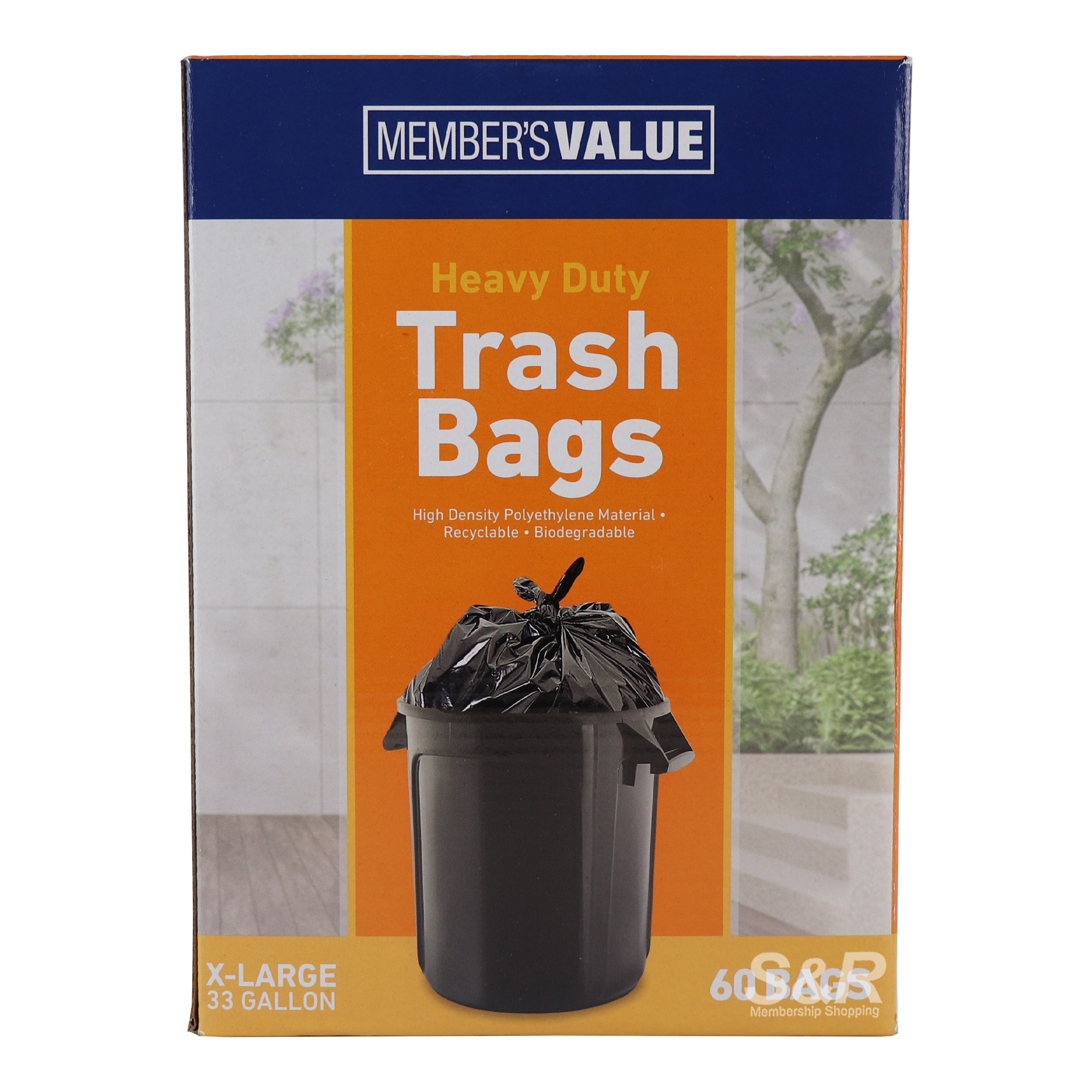 Member's Value Trash Bag Black X-Large 60pcs